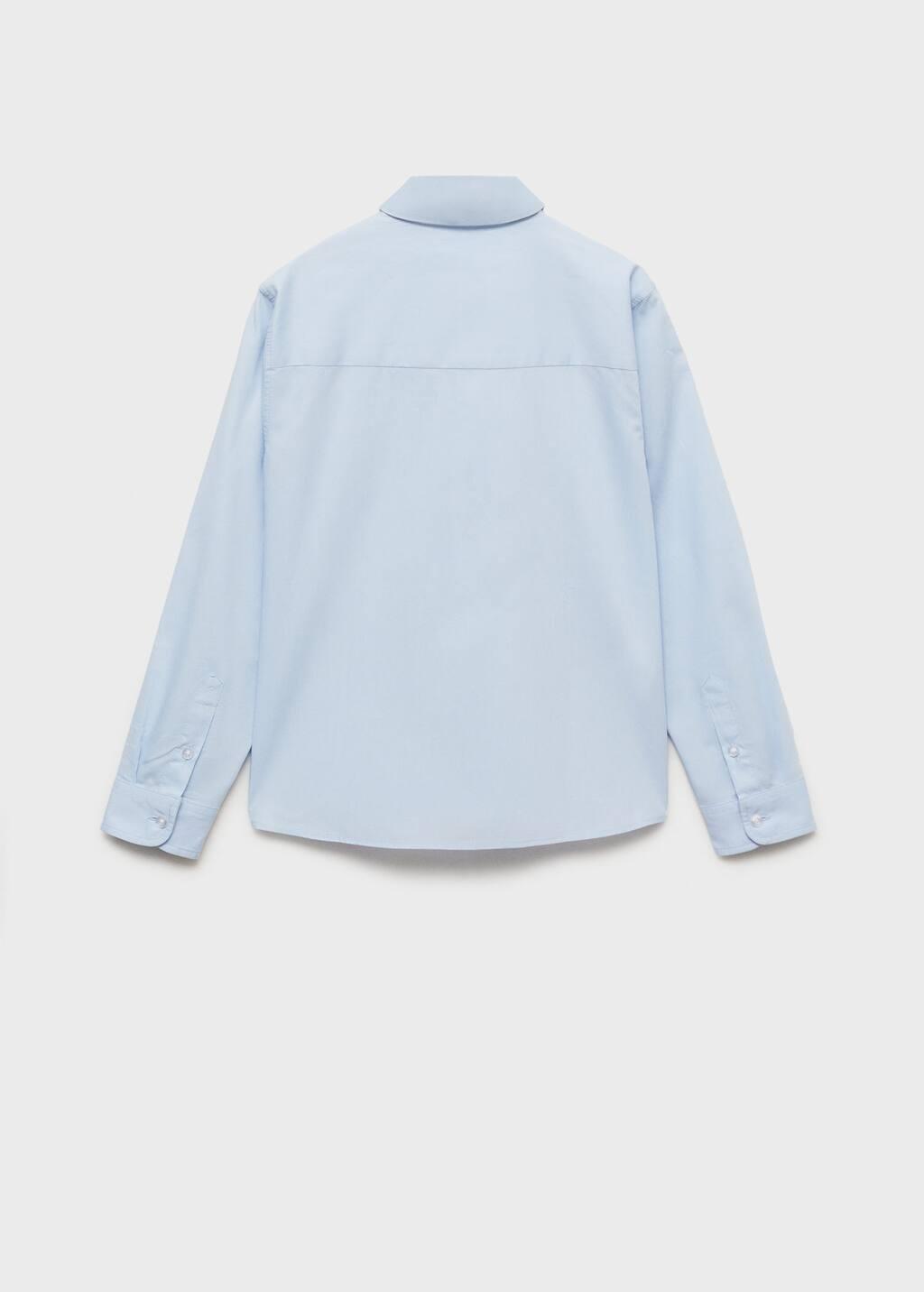 Blue Oxford Cotton Shirt, Kids Boys, Light-Pastel Blue, large image number 8