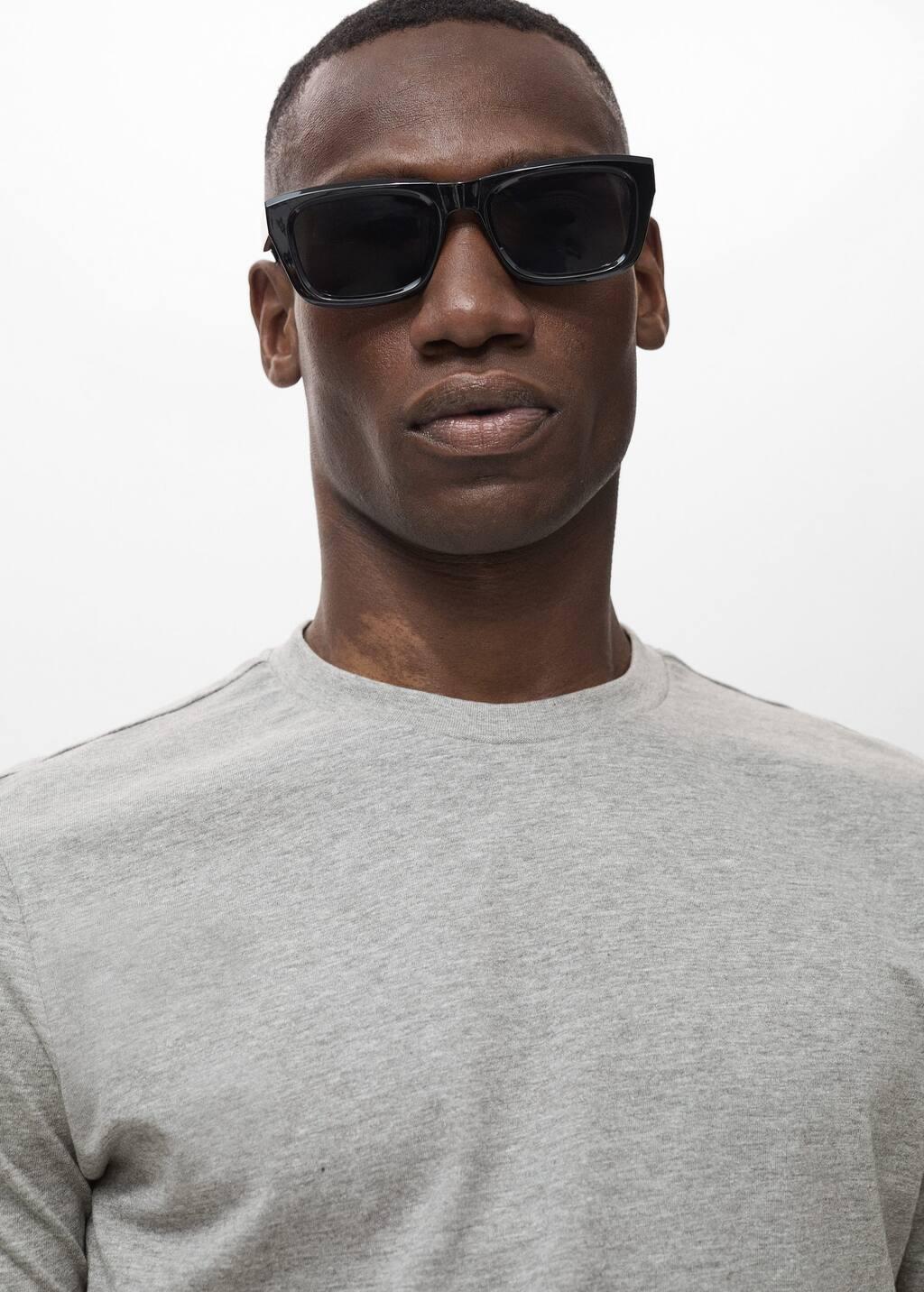 Grey Cotton Slim-Fit T-Shirt, Medium Grey, large image number 1