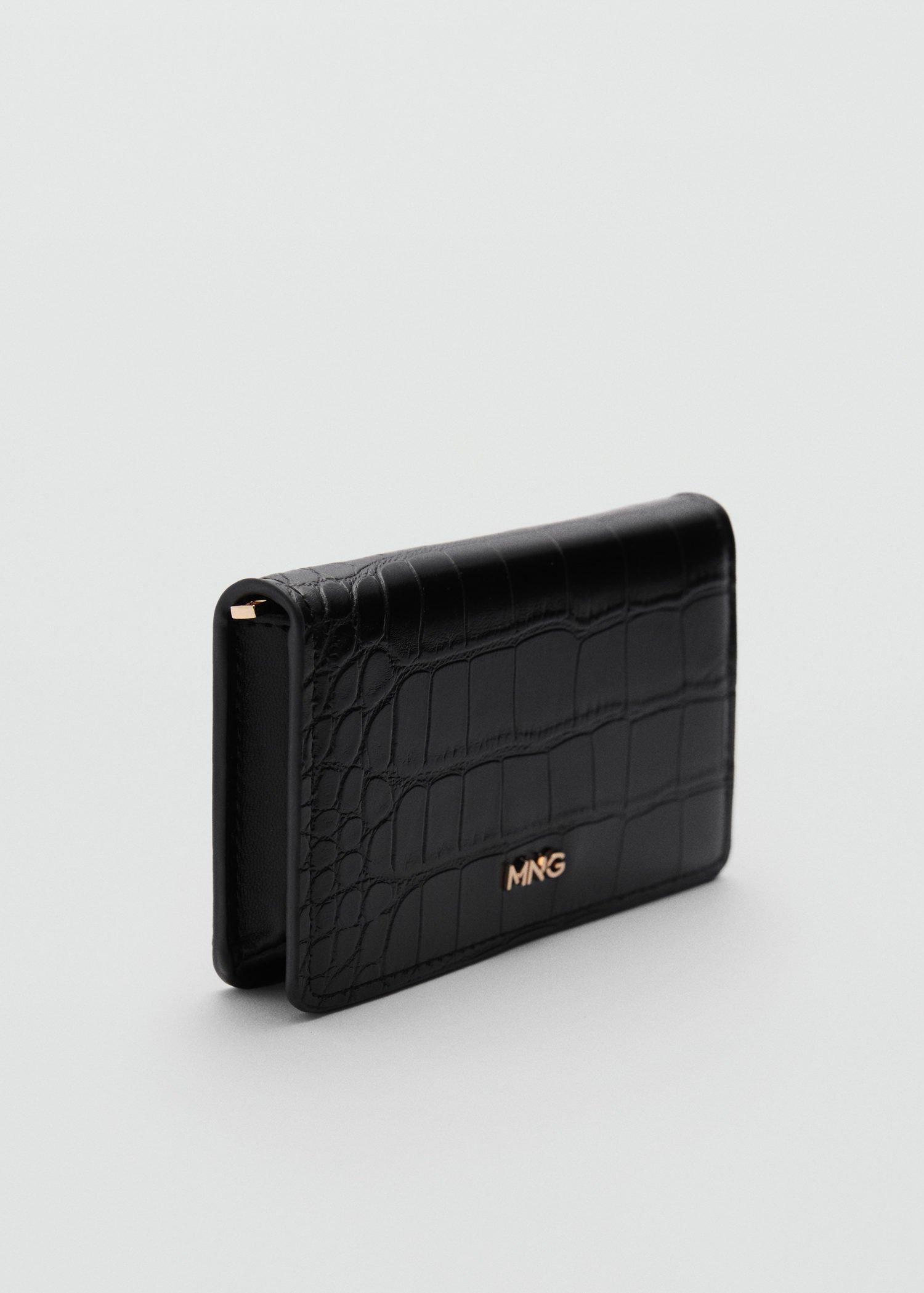 Black Coco Leather Effect Wallet, 0201_99, large image number 0