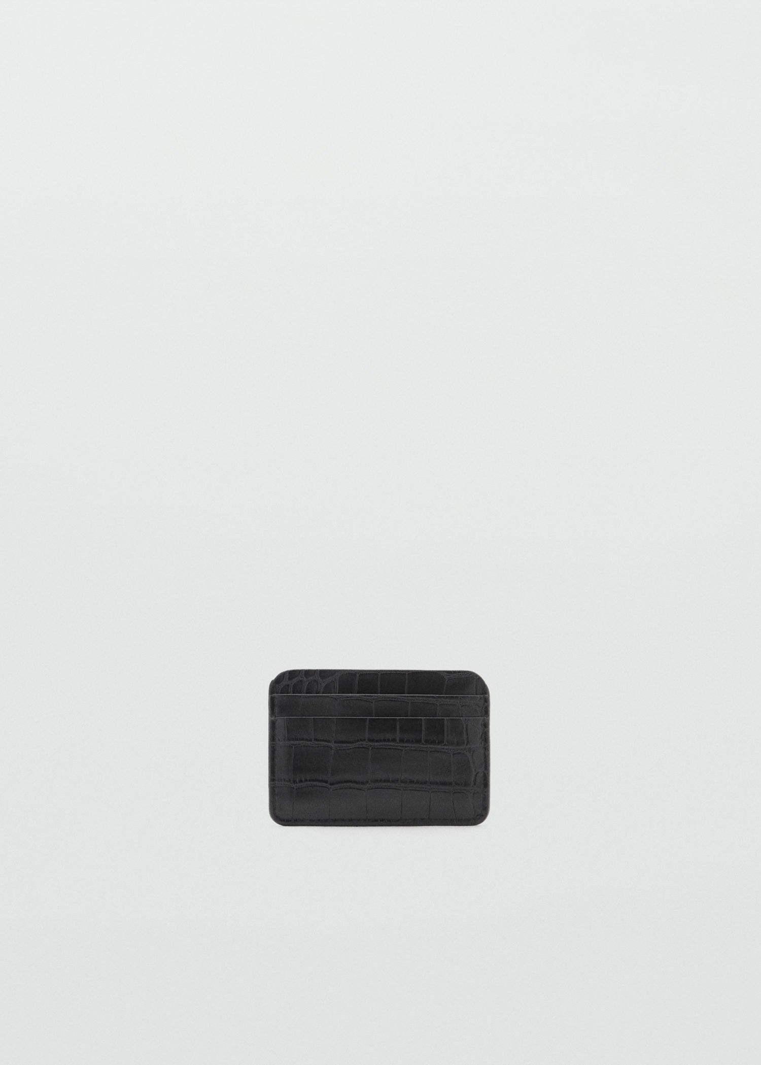 Black Croc-Effect Cardholder, 0201_99, large image number 2
