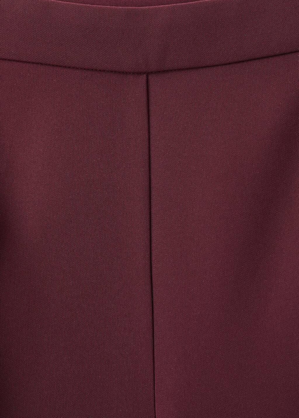 Red Straight Mid-Rise Suit Trousers, Dark Red, large image number 6