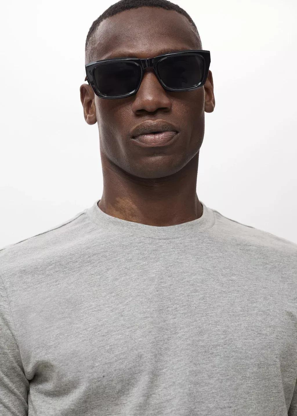 Grey Cotton Slim-Fit T-Shirt, Medium Grey, large image number 1