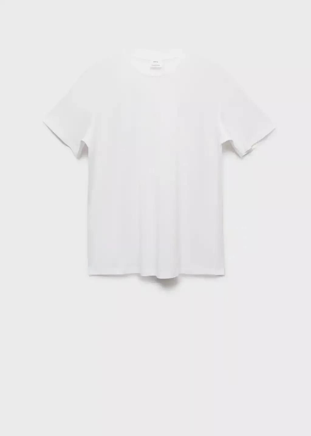 White Slim-Fit T-Shirt Made Of 100% Cotton, , large image number 3