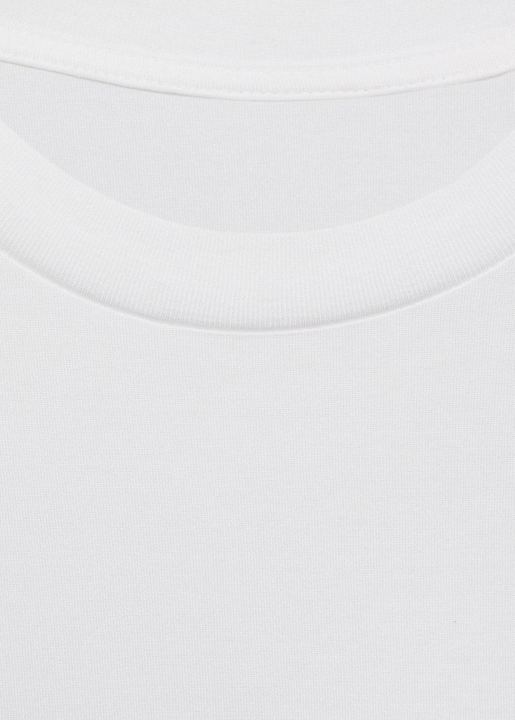 White Slim-Fit T-Shirt Made Of 100% Cotton, , large image number 4