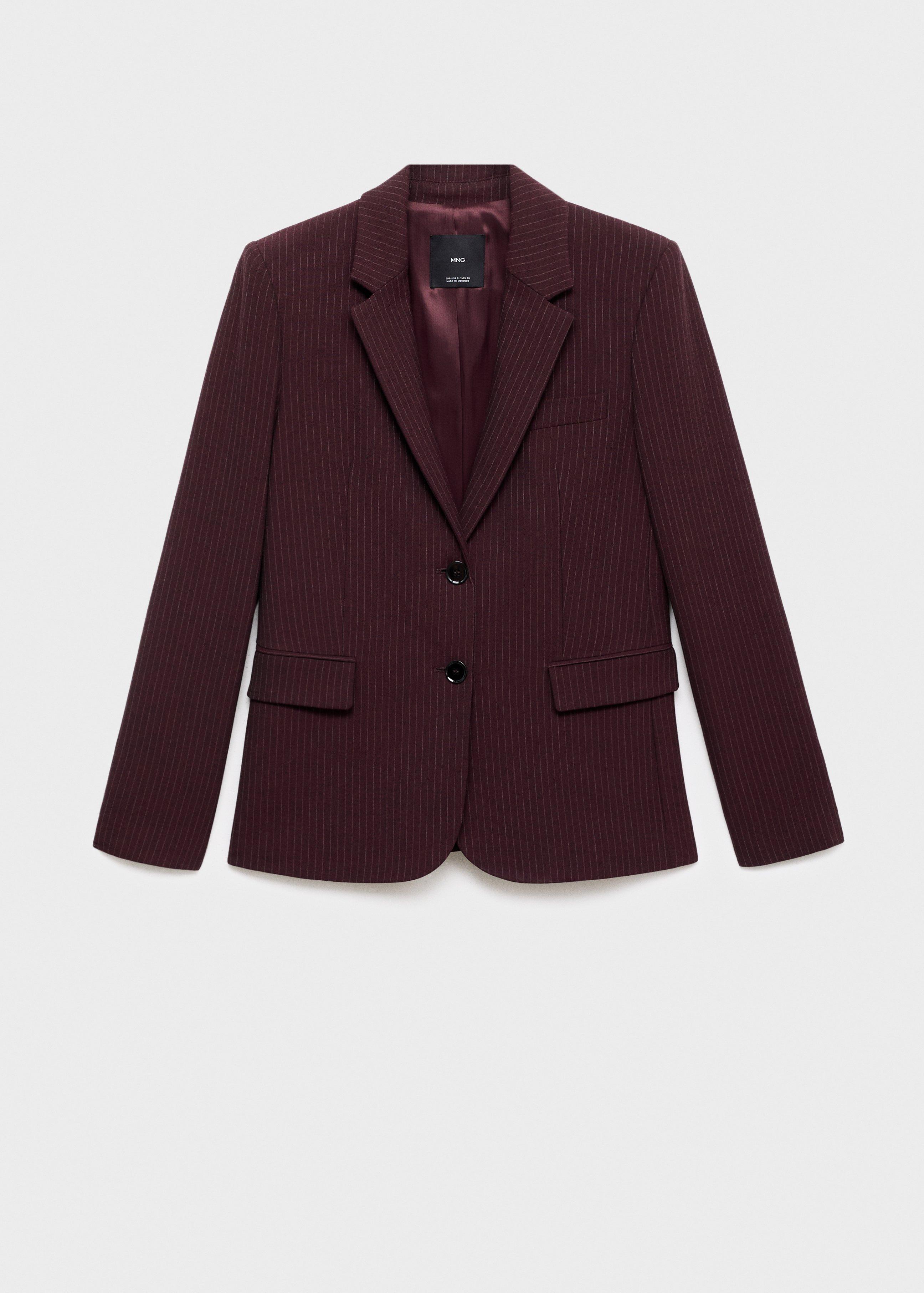 Red Straight-Fit Suit Blazer, 0201_78, large image number 3