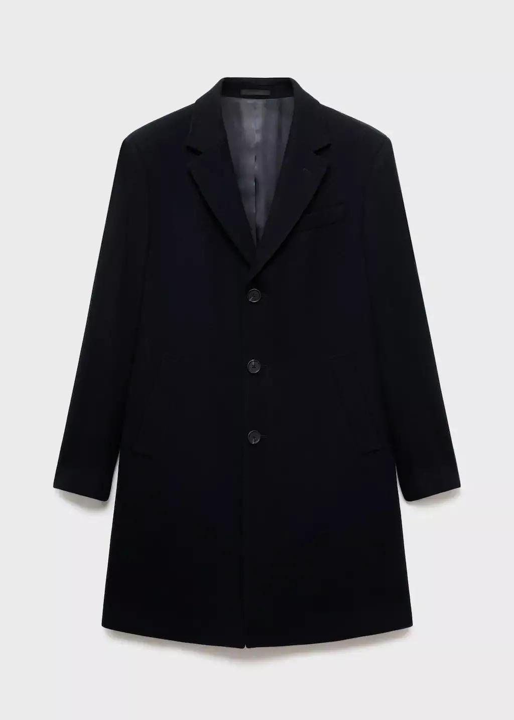 Navy Wool Overcoat, Navy, large image number 0
