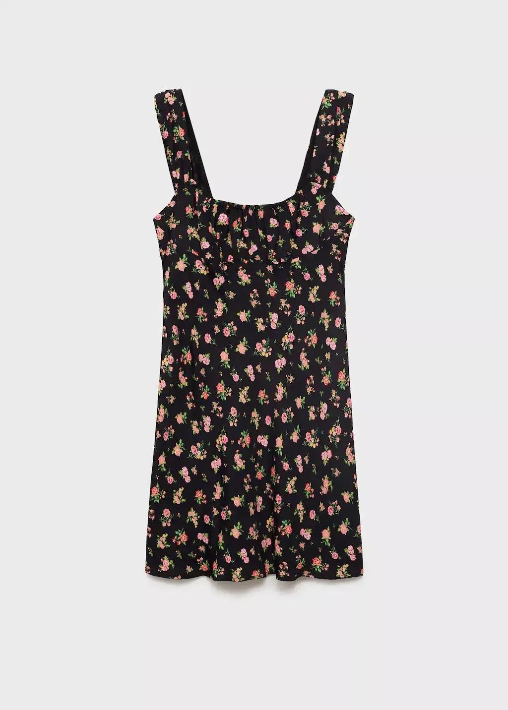 Pink Short Dress With Ruched Neckline, Pink, large image number 3