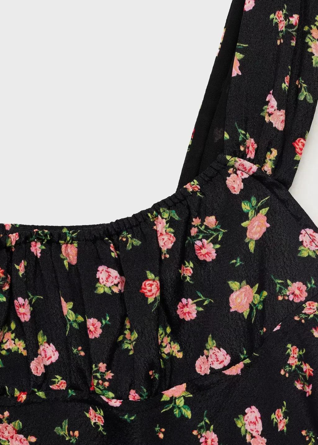 Pink Short Dress With Ruched Neckline, Pink, large image number 4