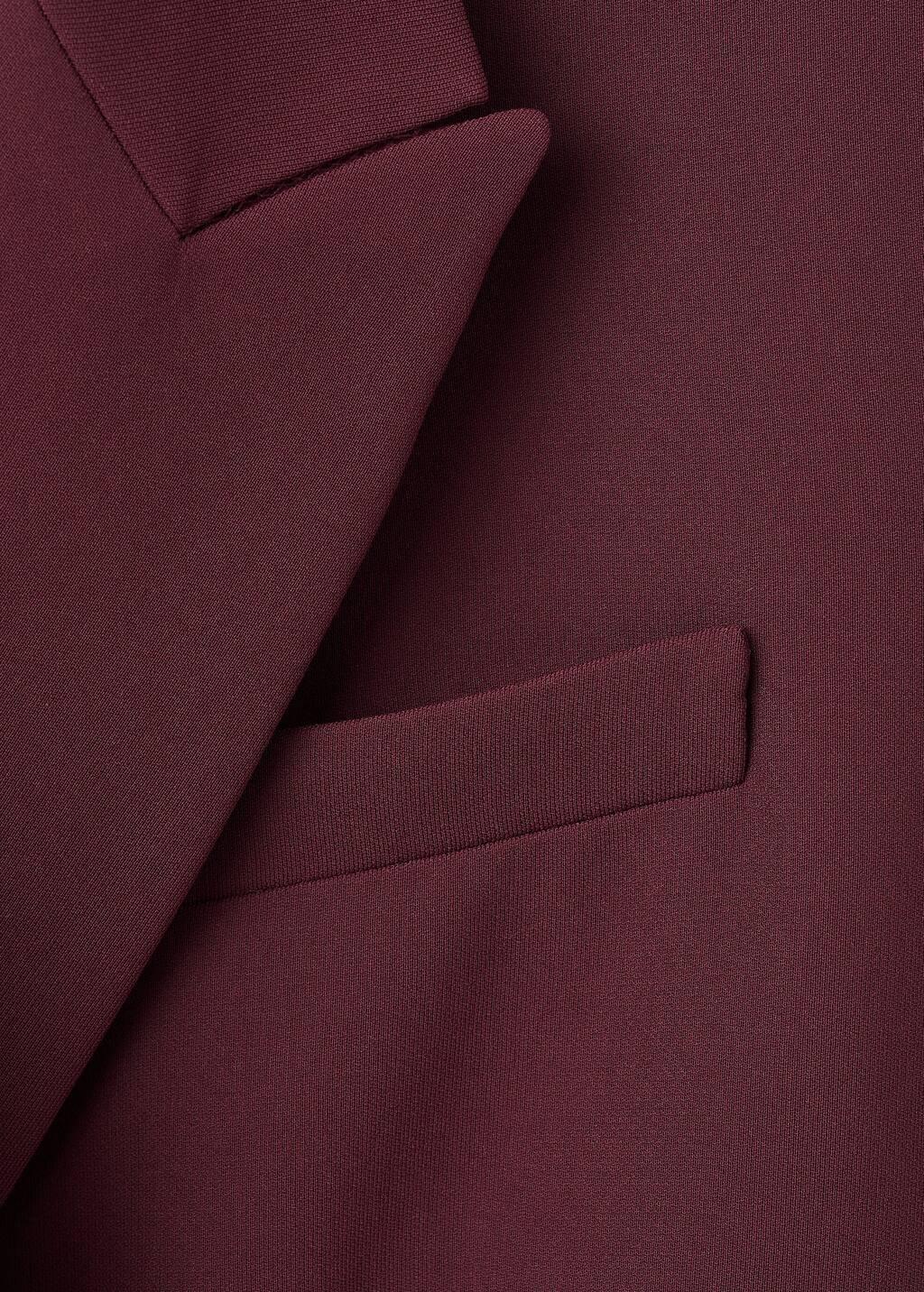 Red Double-Breasted Suit Blazer, Dark Red, large image number 7