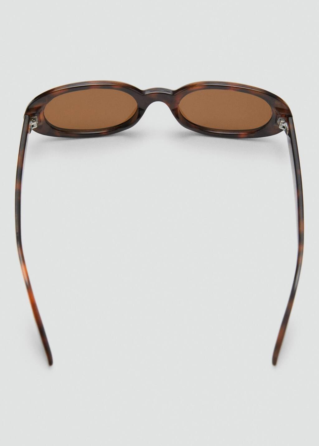 Brown Oval Frame Sunglasses, Dark Brown, large image number 1