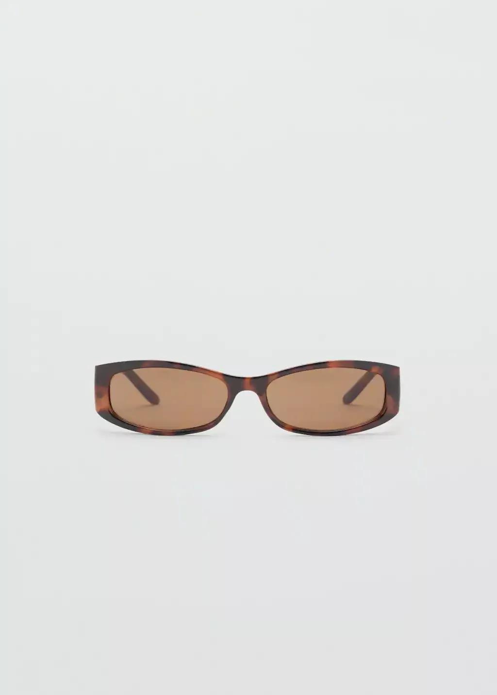 DARK BROWN Rectangular-frame sunglasses, Dark Brown, large image number 3