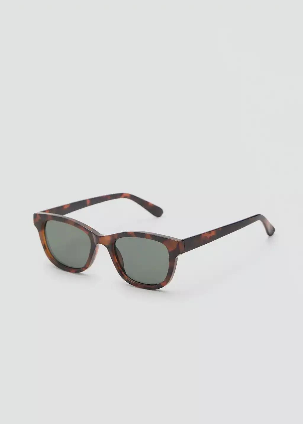 Brown Resin Frame Sunglasses, Dark Brown, large image number 0