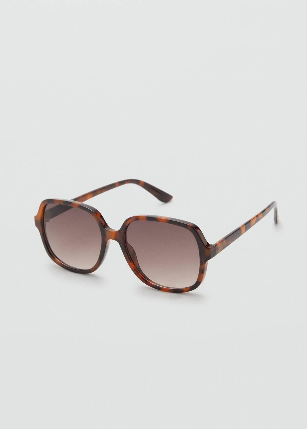 Brown Squared Frame Sunglasses, Dark Brown, large image number 1