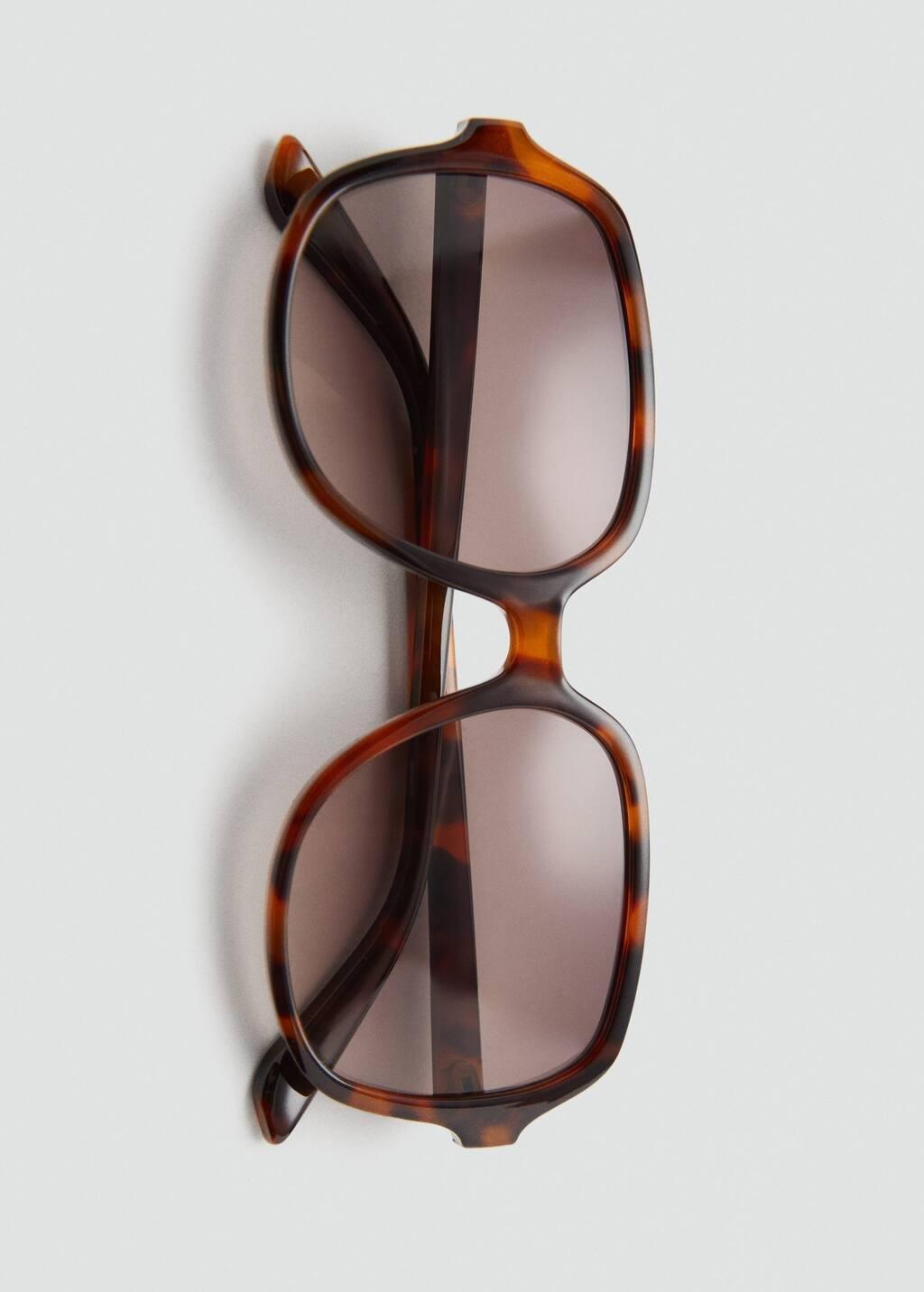 Brown Squared Frame Sunglasses, Dark Brown, large image number 5