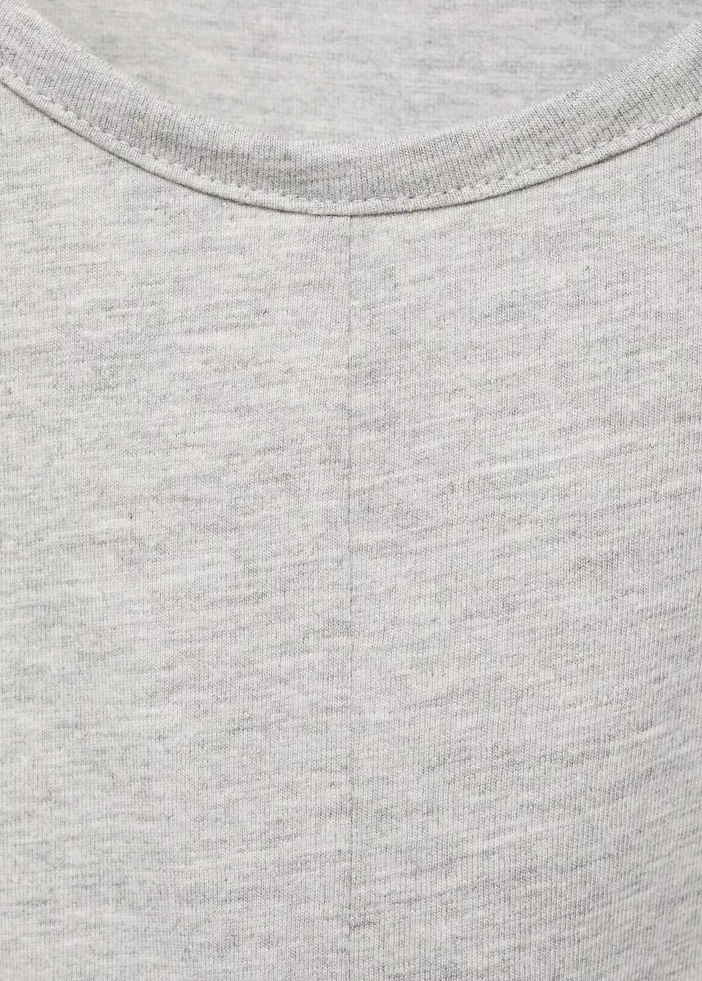 Grey Knot Cotton T-Shirt, Kids Girls, , large image number 2