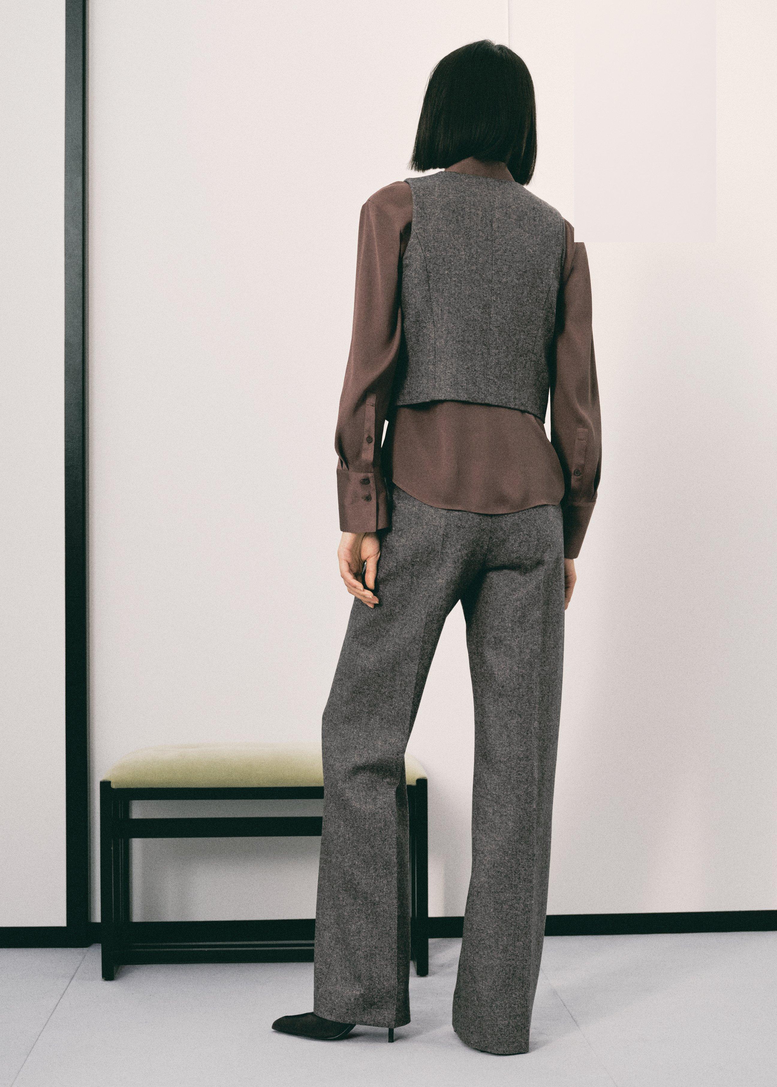 Grey Speckled Wool Waistcoat, 0201_92, large image number 1