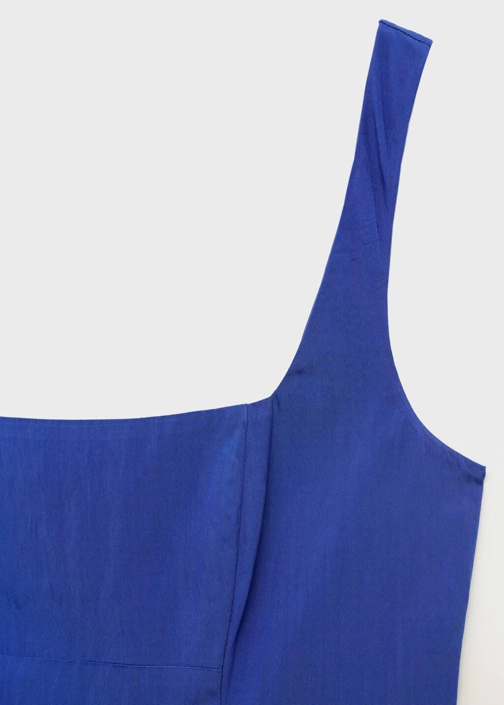 Blue Flared Cotton Dress, , large image number 1