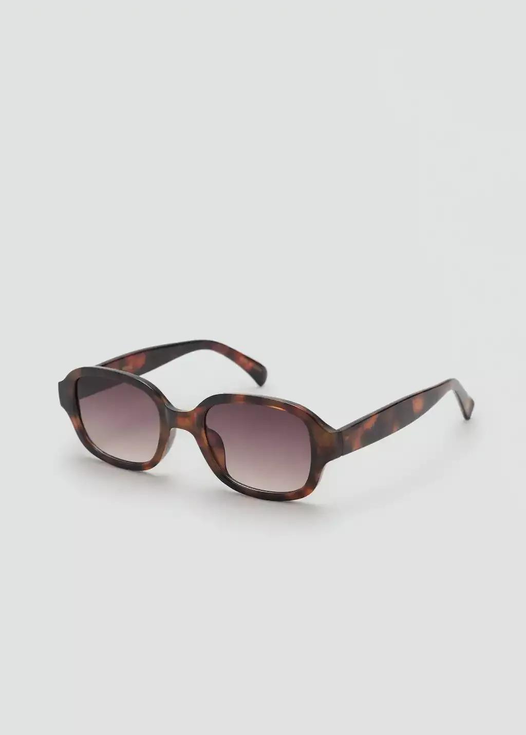 Brown Semi-Transparent Frame Sunglasses, Dark Brown, large image number 0