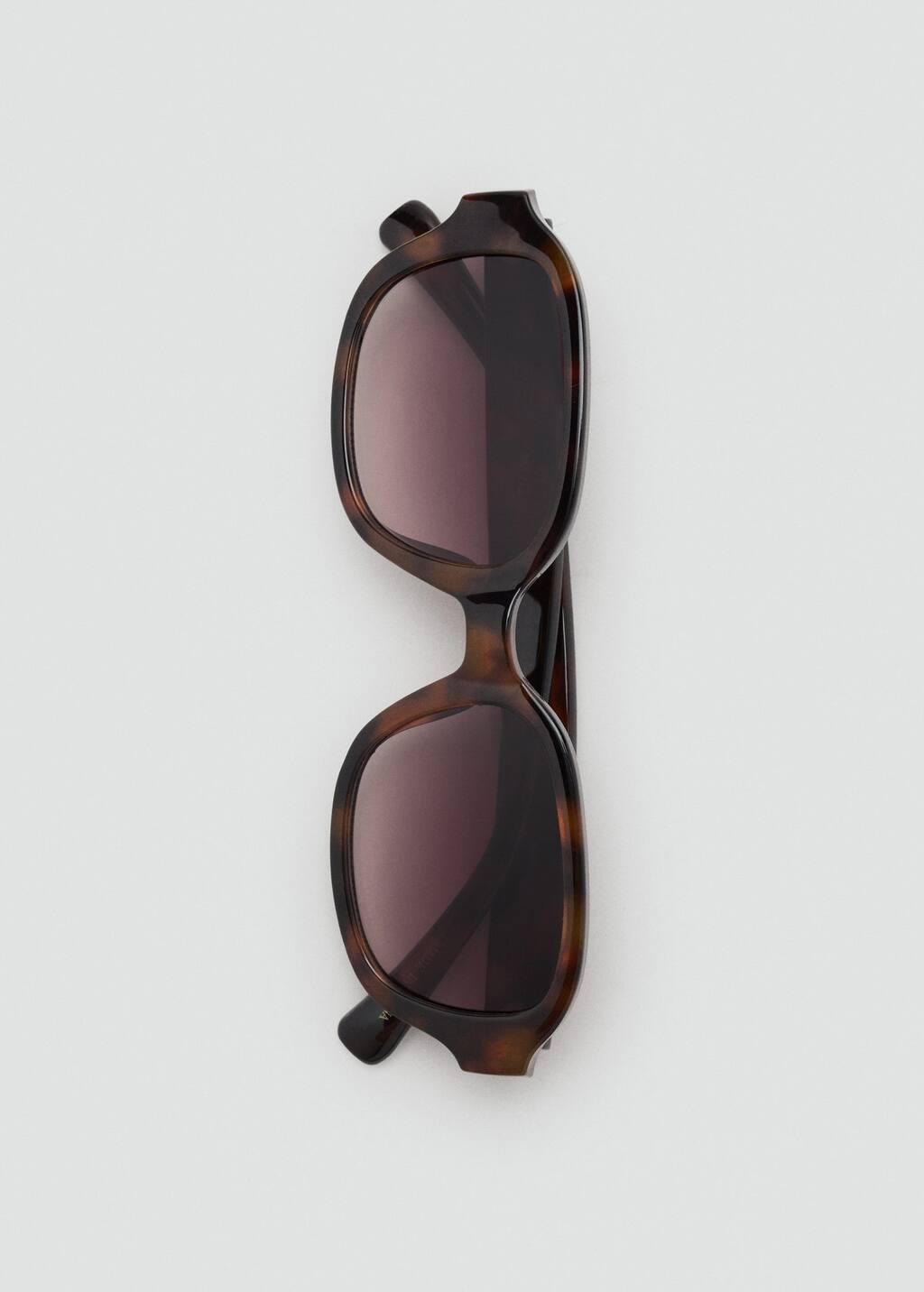 Brown Semi-Transparent Frame Sunglasses, Dark Brown, large image number 2