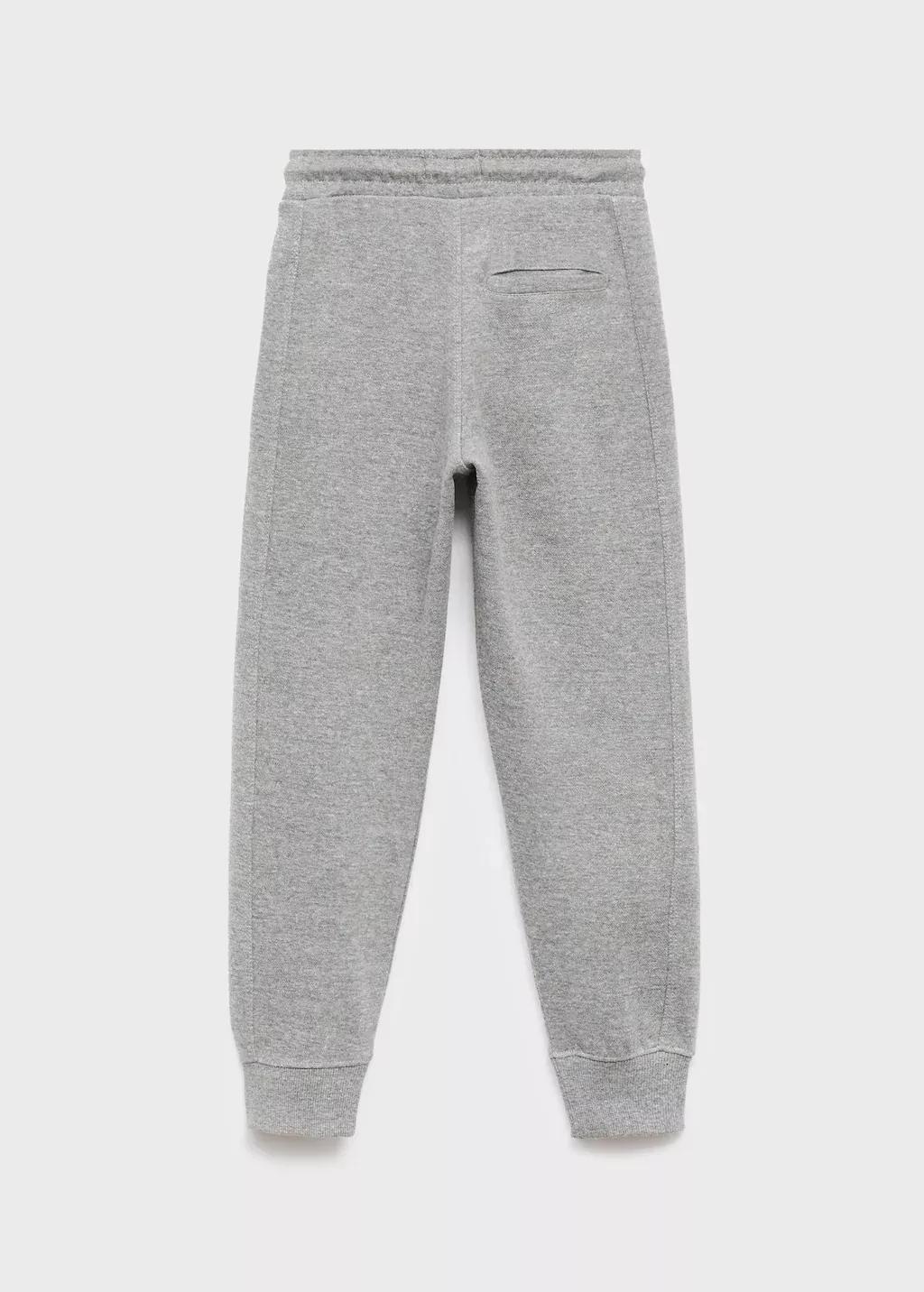 Grey Pique Jogger Trousers, Kids Boys, Medium Grey, large image number 1