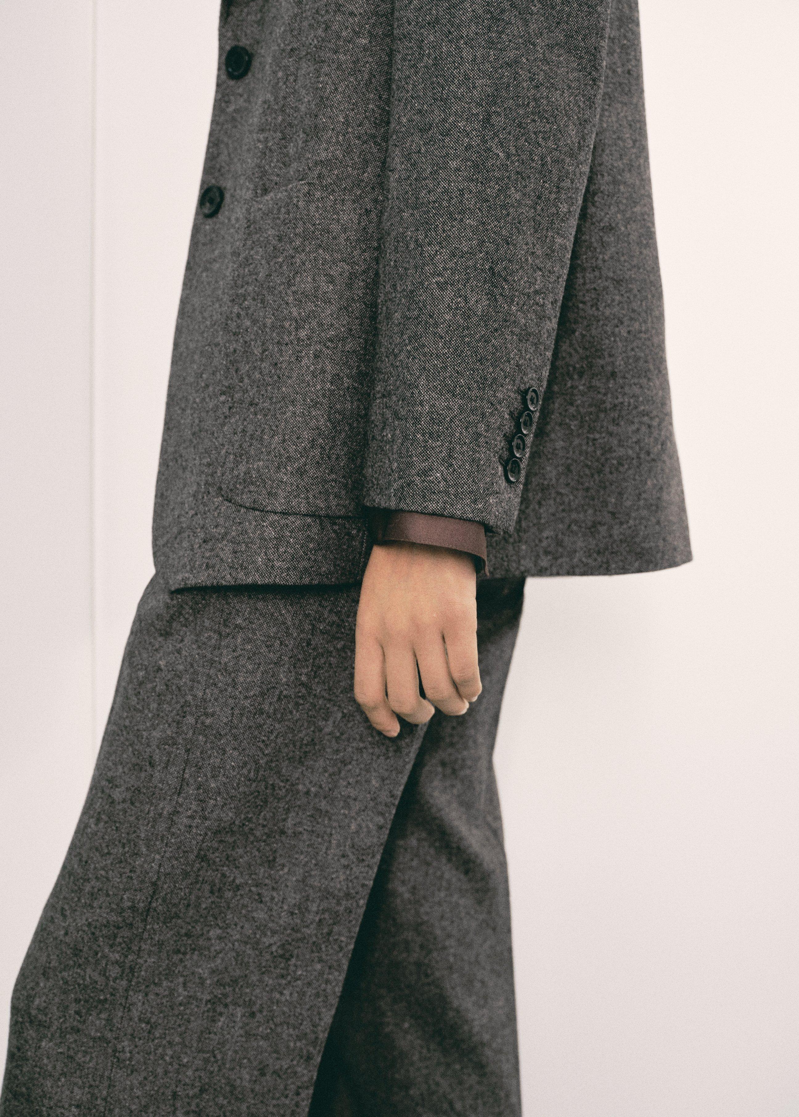 Grey Speckled Wool Suit Jacket, 0201_92, large image number 4