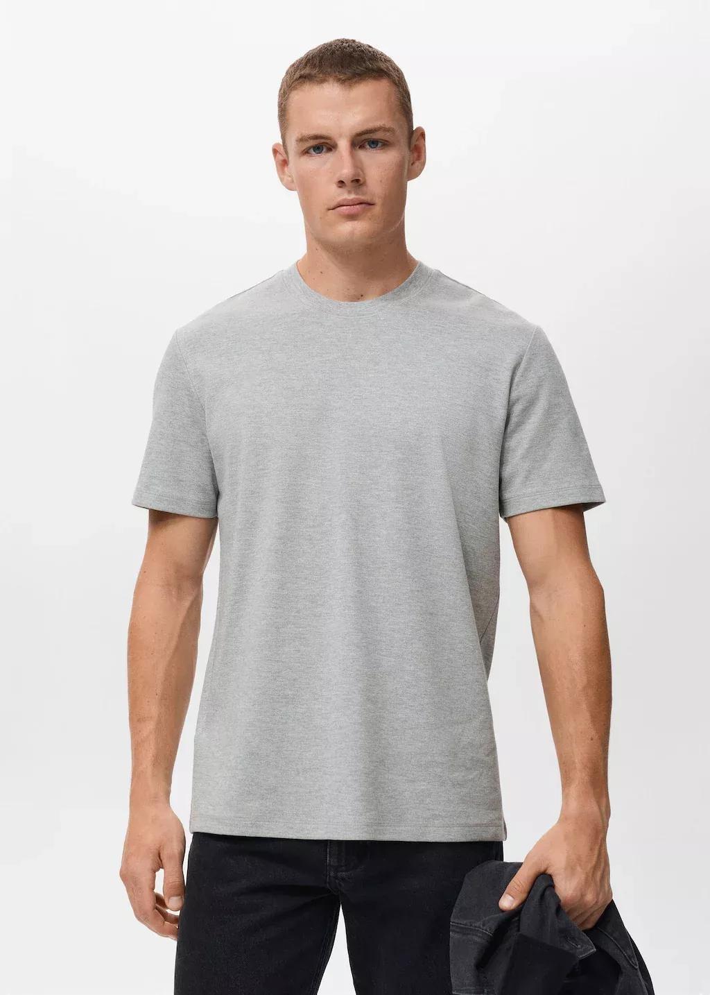 Grey Medium Weight Regular Fit T-Shirt, , large image number 0