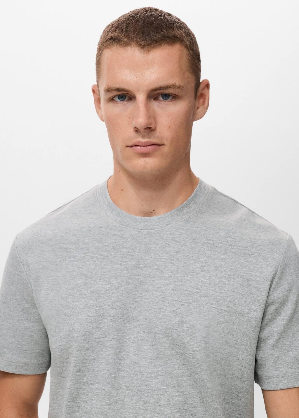 Grey Medium Weight Regular Fit T-Shirt, , large image number 1