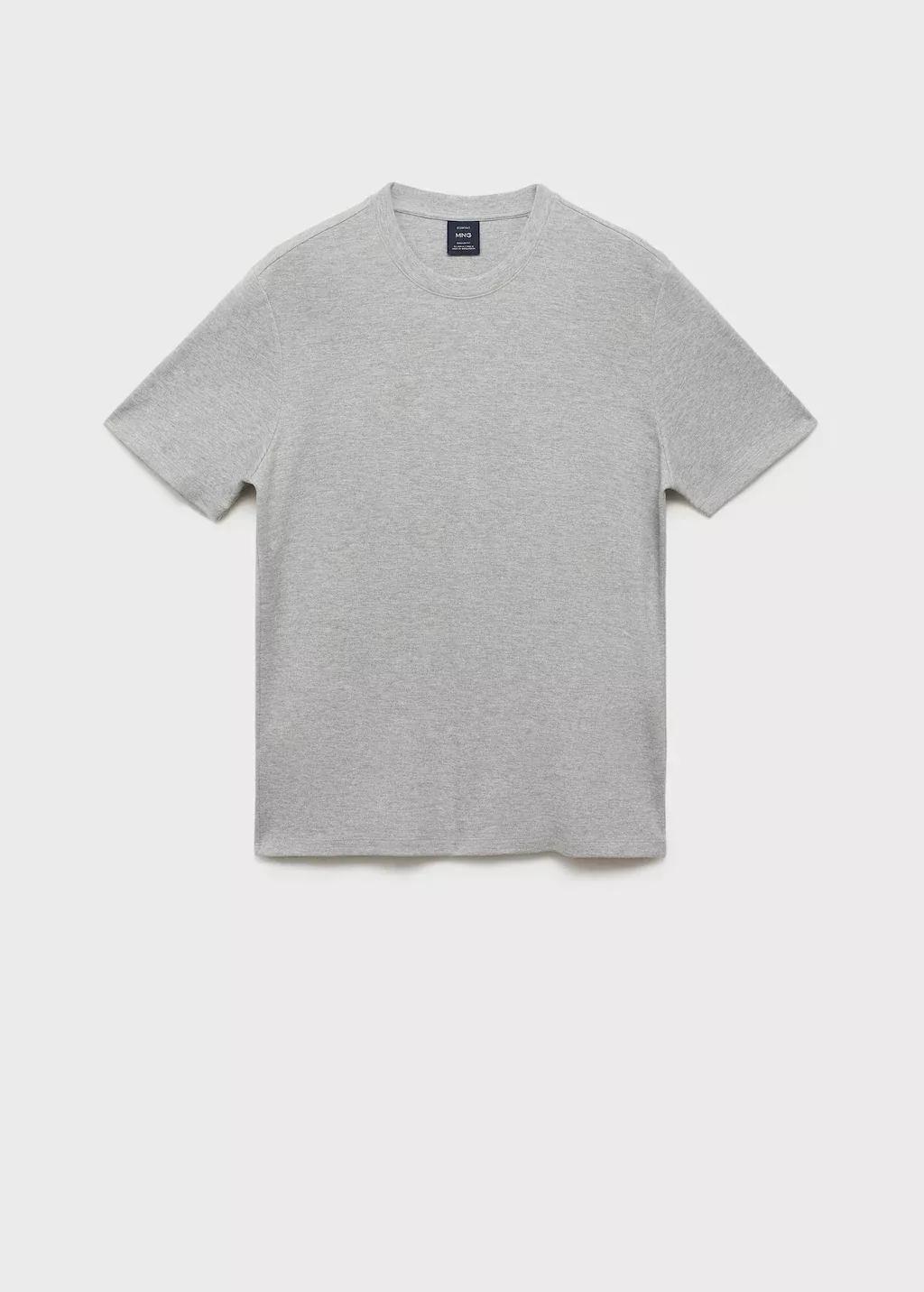 Grey Medium Weight Regular Fit T-Shirt, , large image number 3
