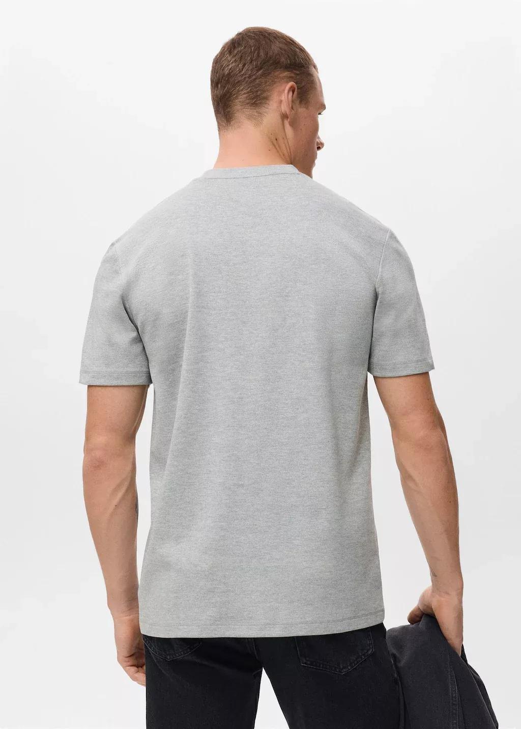 Grey Medium Weight Regular Fit T-Shirt, , large image number 5