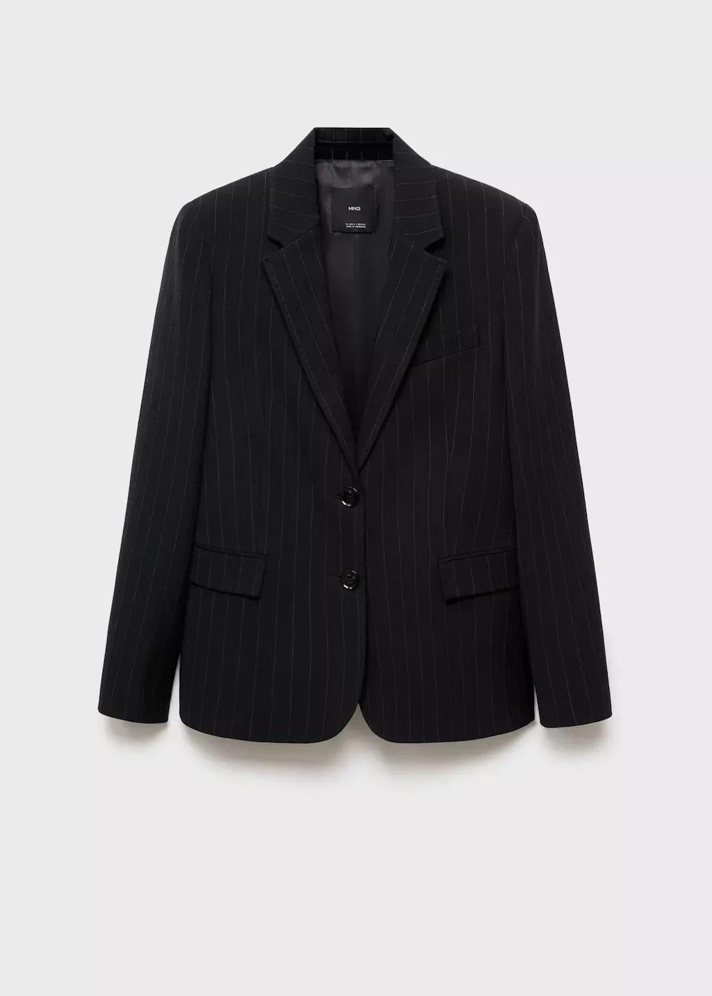 Navy Straight-Fit Suit Jacket, , large image number 3