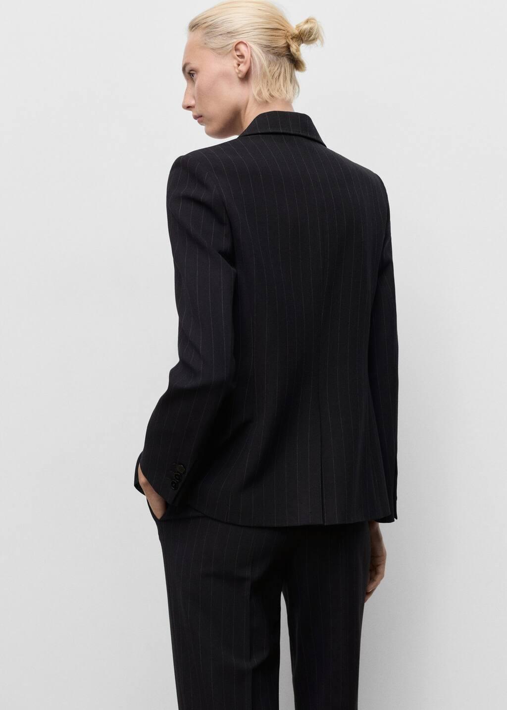 Navy Straight-Fit Suit Jacket, , large image number 8