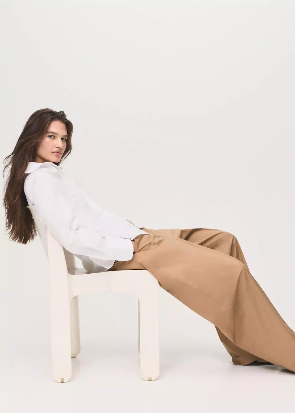 White Slim-Fit Poplin Shirt, 0201_01, large image number 1