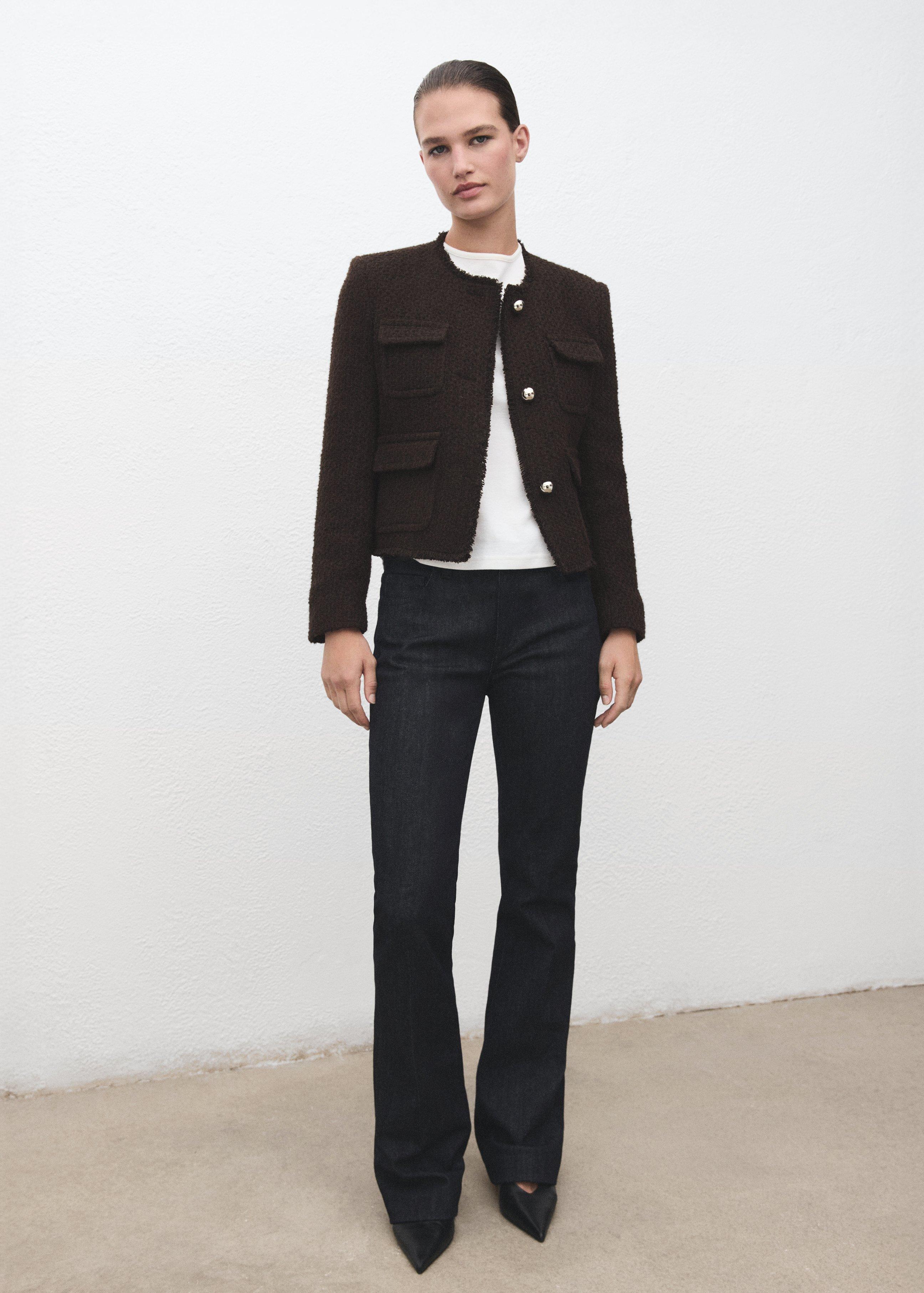 Brown Tweed Jacket With Frayed Ends, 0201_30, medium