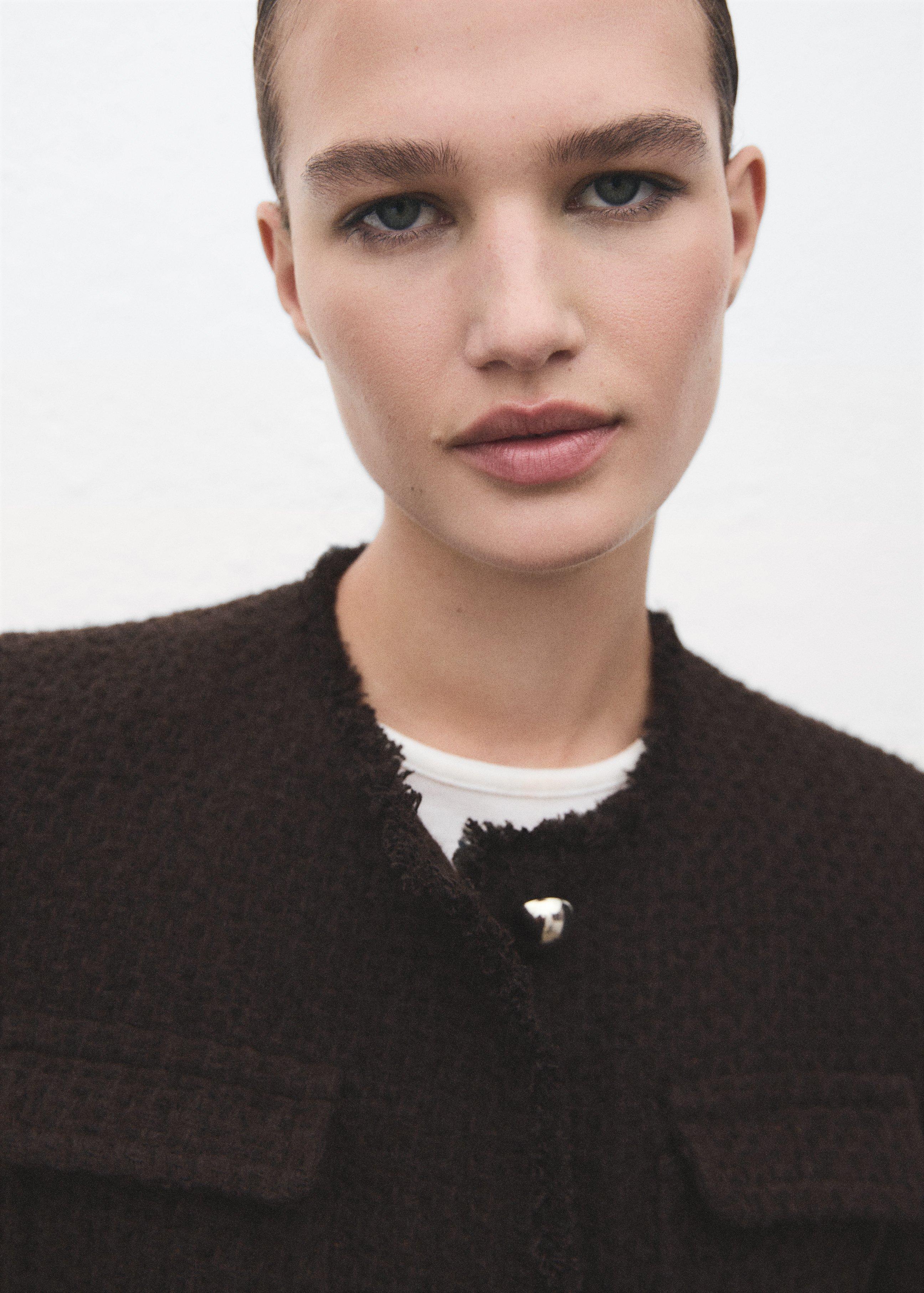 Brown Tweed Jacket With Frayed Ends, 0201_30, medium