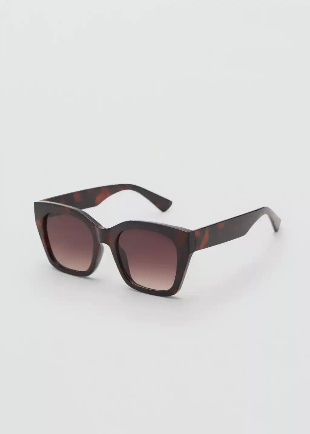 DARK BROWN Squared frame sunglasses, Dark Brown, medium