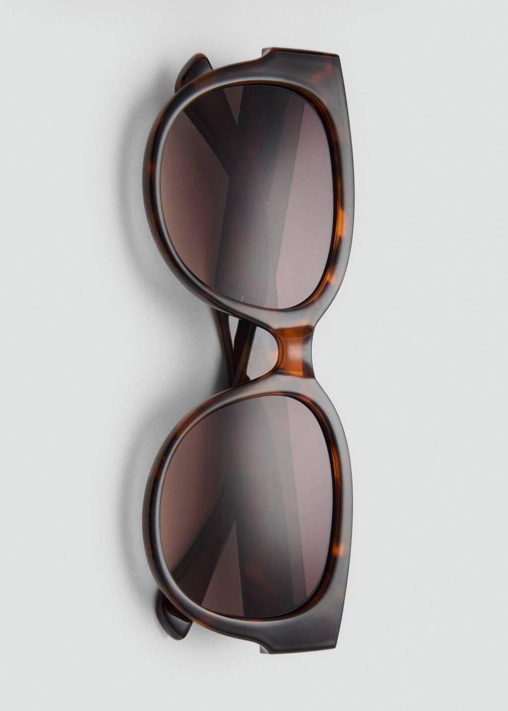 DARK BROWN Round-framed sunglasses, Dark Brown, medium