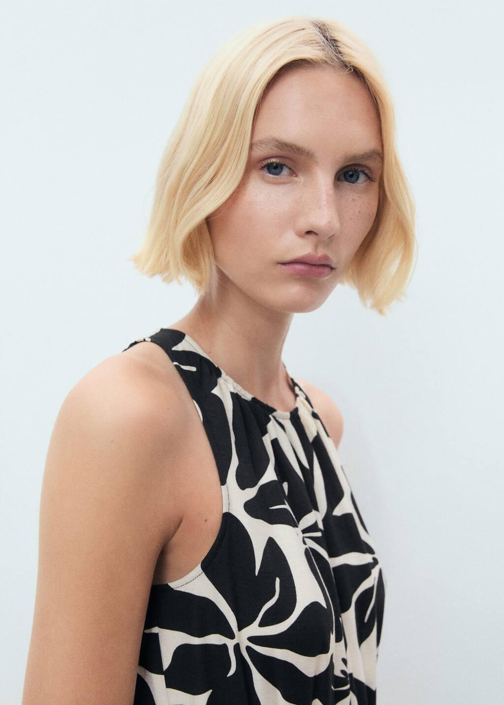 Black Belt Printed Jumpsuit, , large image number 1