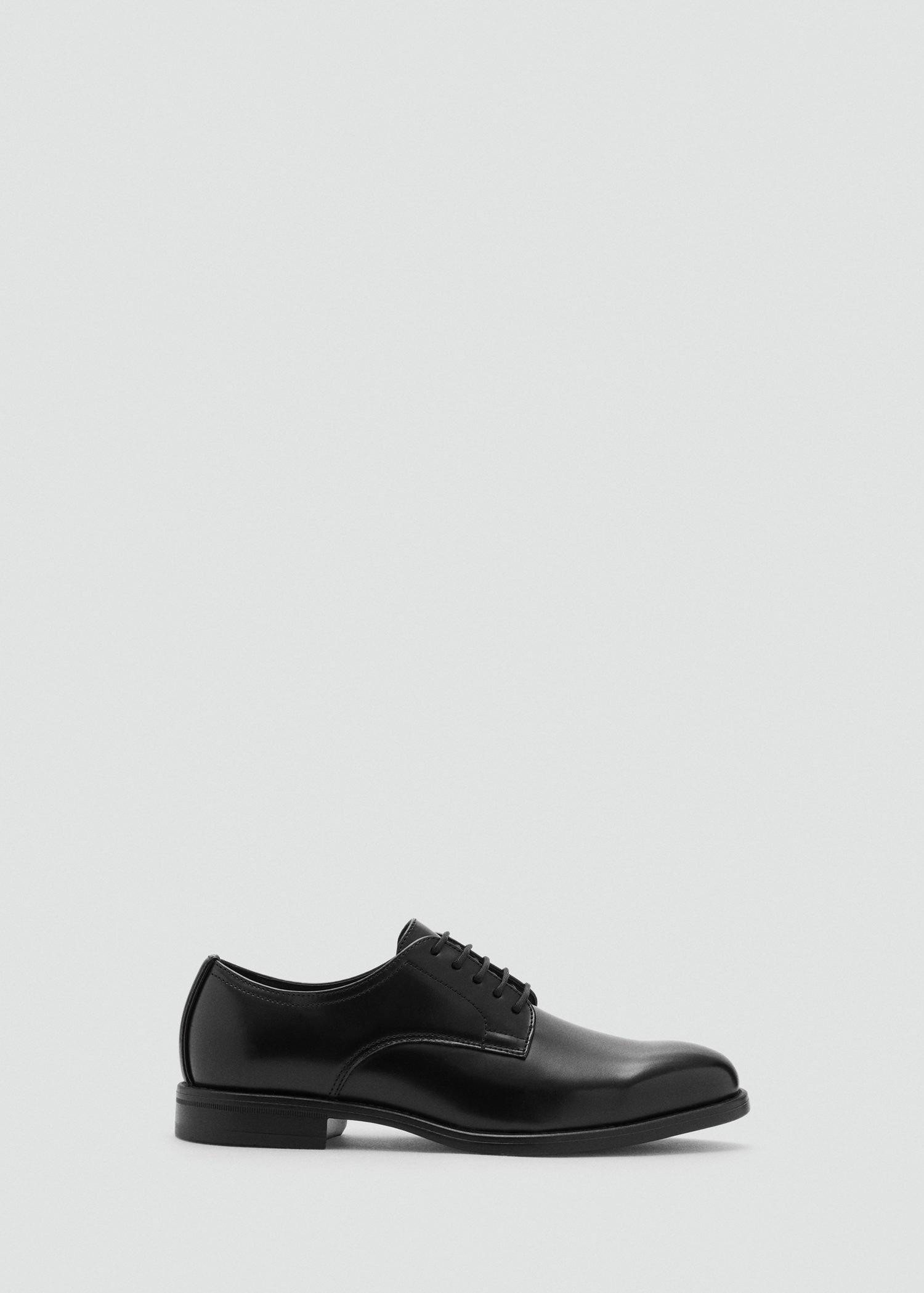 Black Blucher Suit Shoes, Black, large image number 2