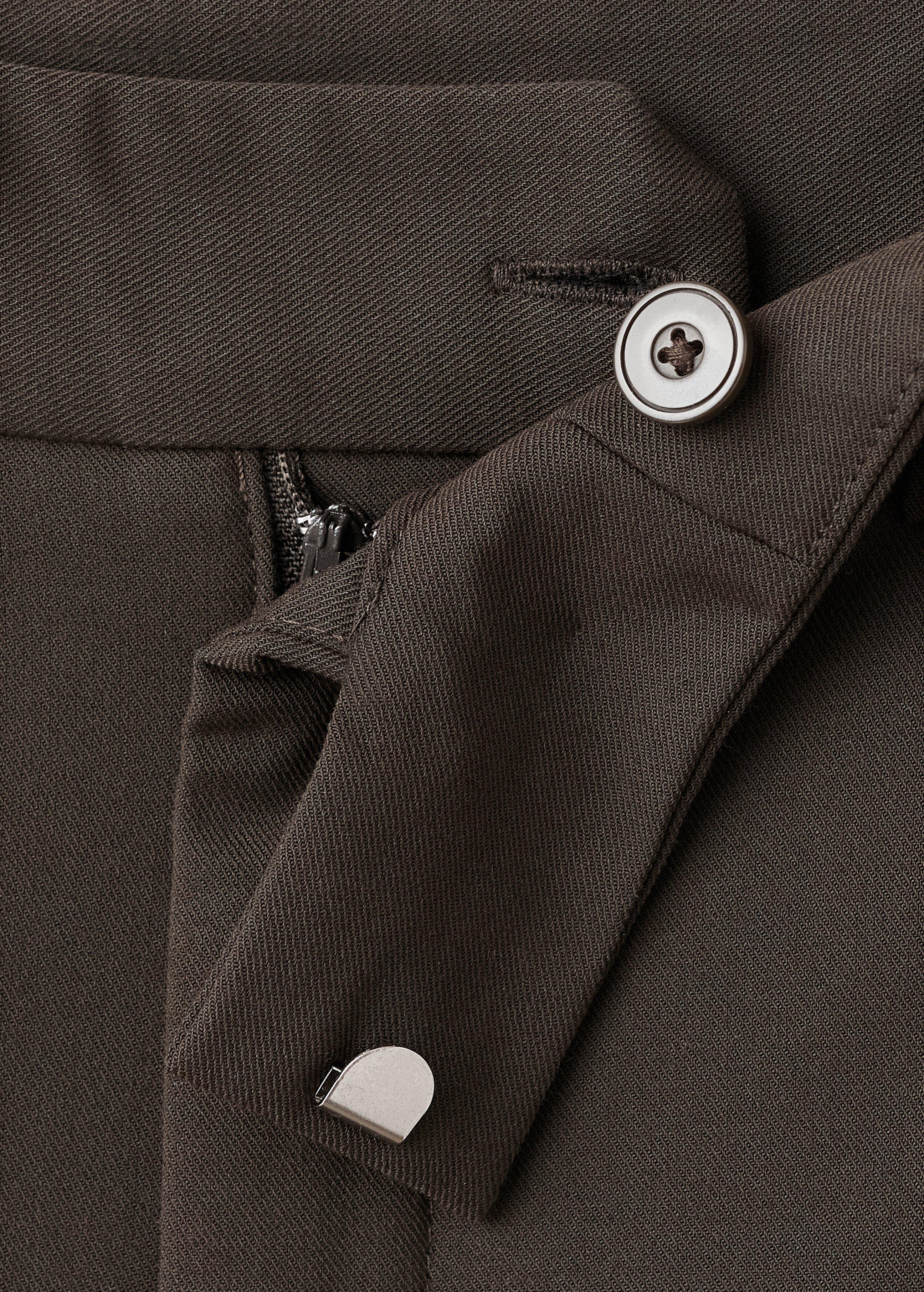 Khaki Mid-Rise Cropped Straight-Leg Trousers, 0201_37, large image number 4