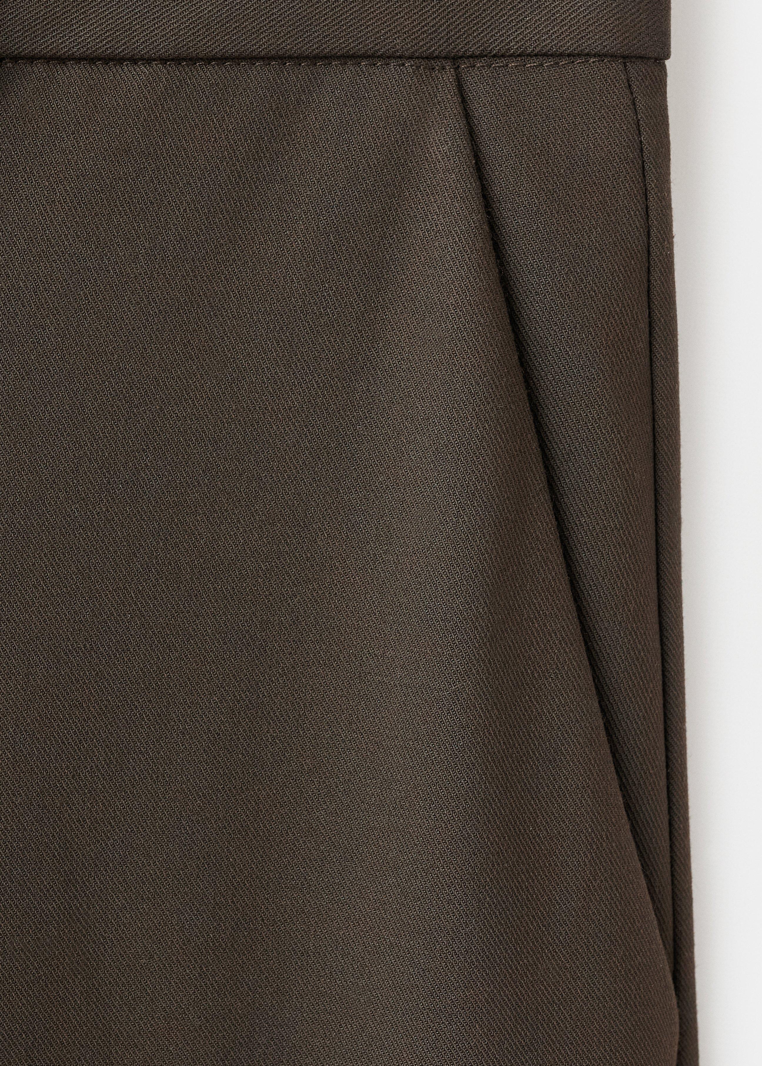 Khaki Mid-Rise Cropped Straight-Leg Trousers, 0201_37, large image number 5