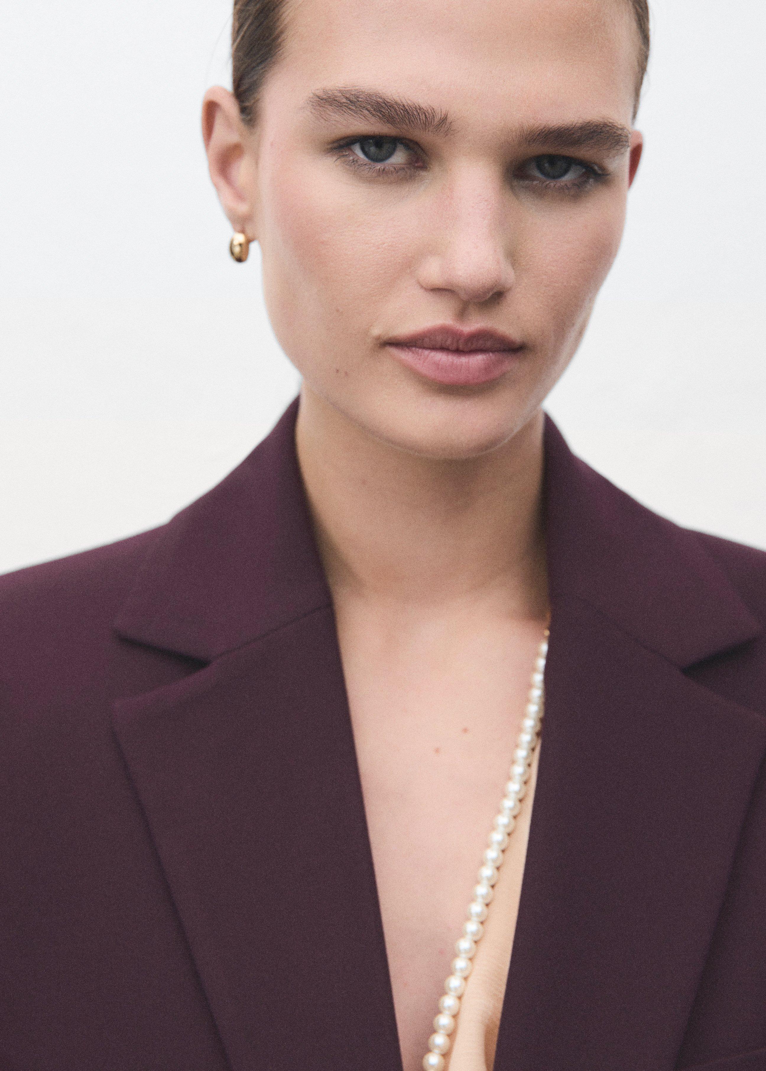 DARK RED Straight-fit suit blazer, 0201_76, medium