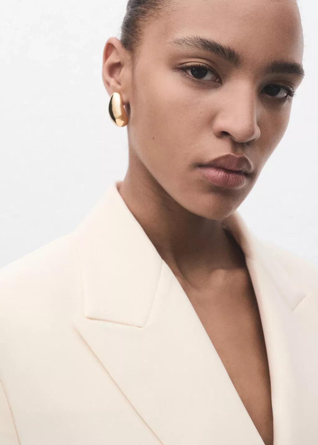 YELLOW Double-breasted suit jacket, Yellow, large image number 4