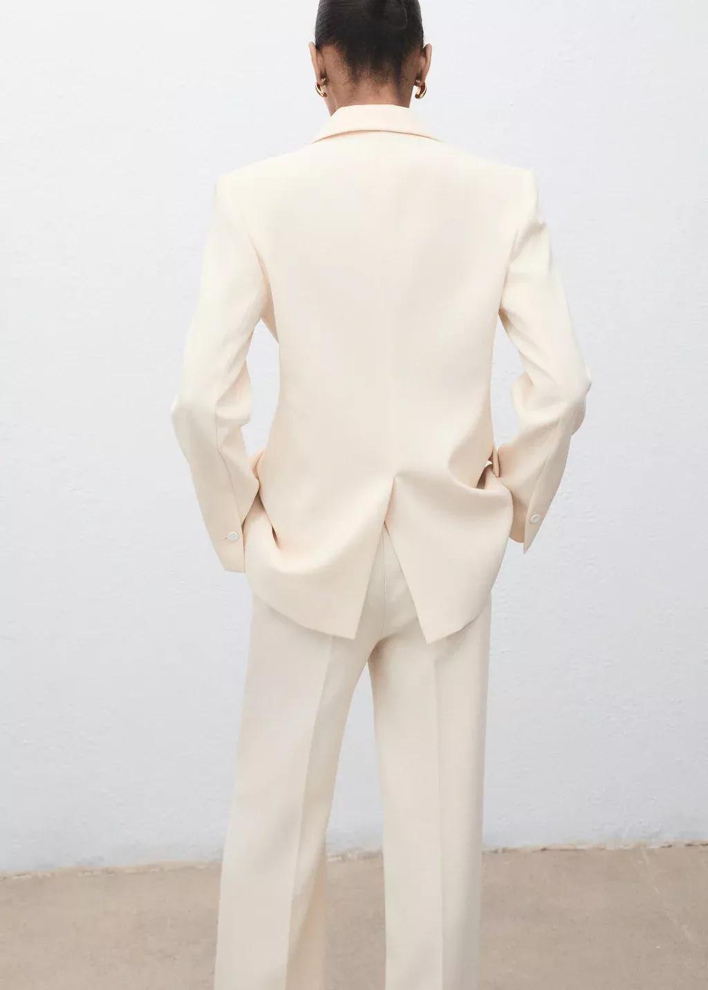 YELLOW Double-breasted suit jacket, , large image number 6