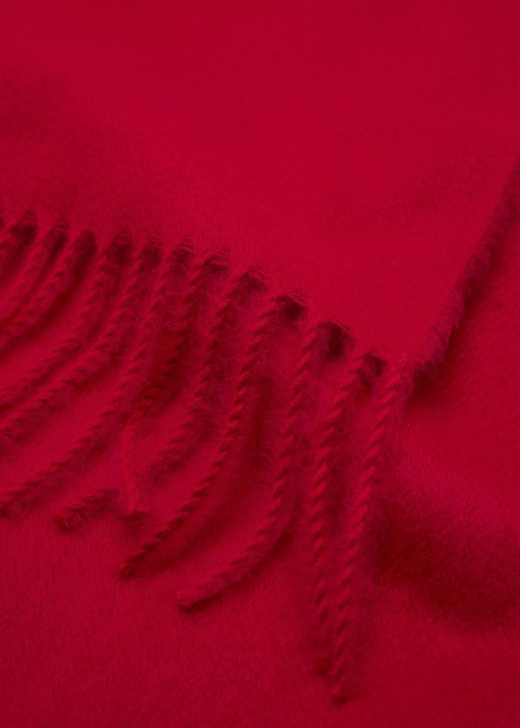 Red Fringed Edge Scarf, Red, large image number 0