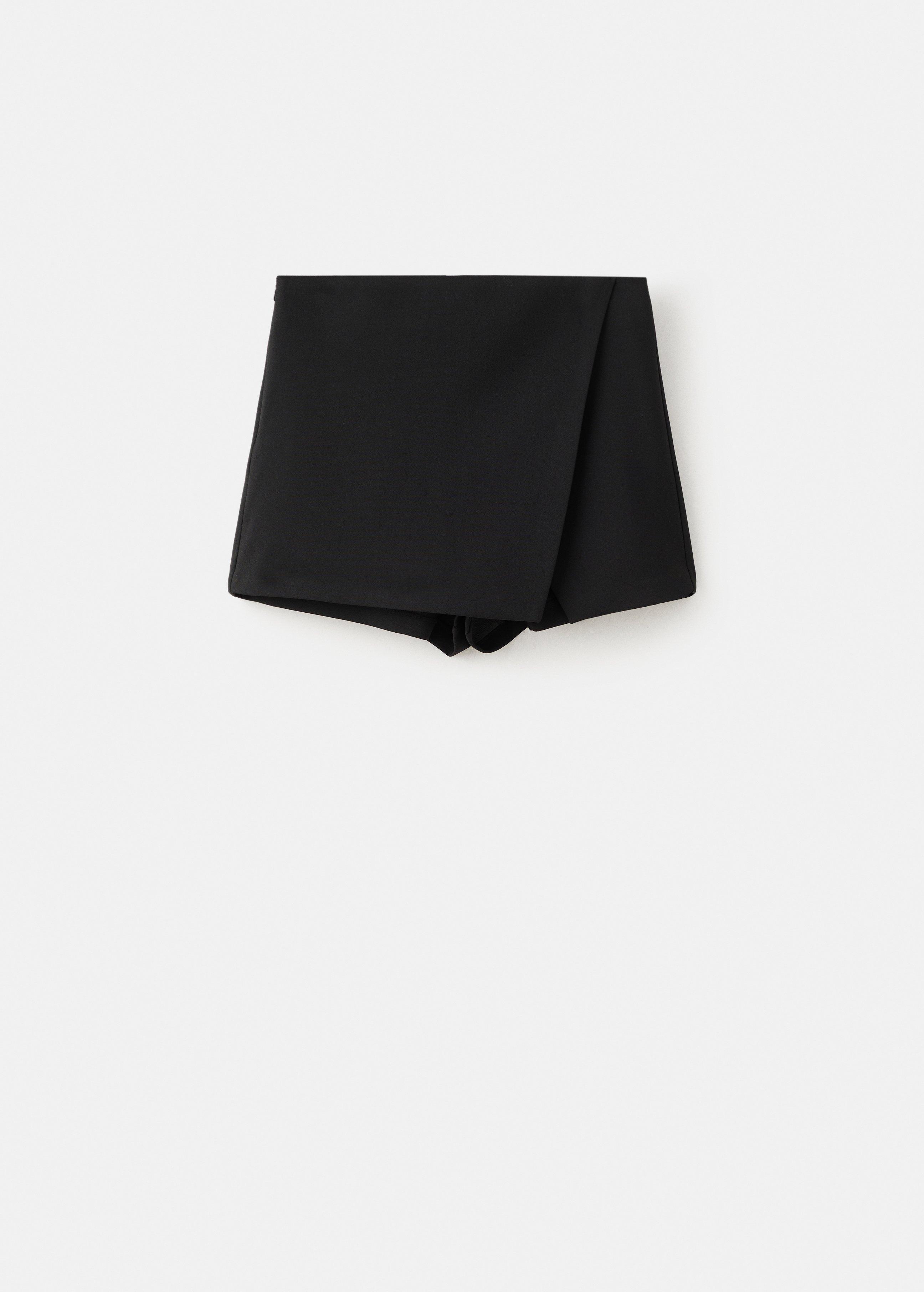 Black Wrapped Skort, Black, large image number 4