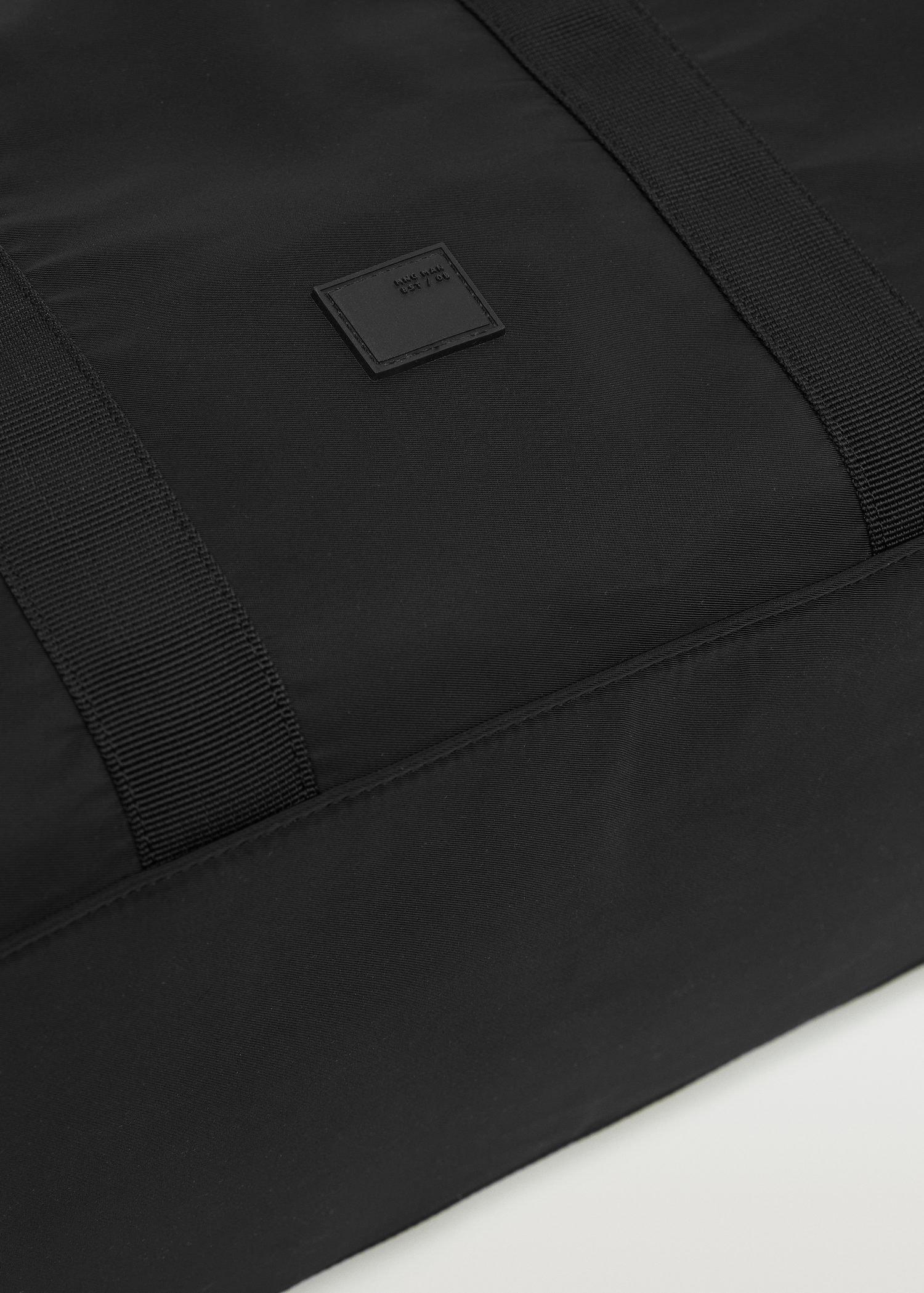 Black Nylon Travel Bag, , large image number 1