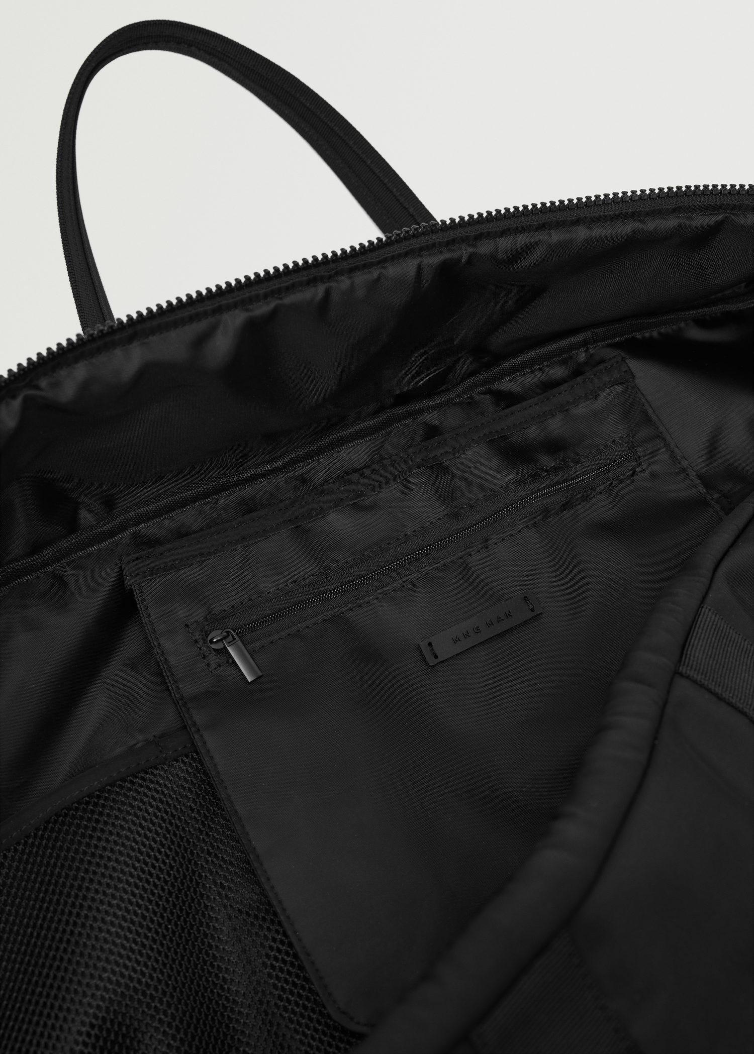 Black Nylon Travel Bag, , large image number 2