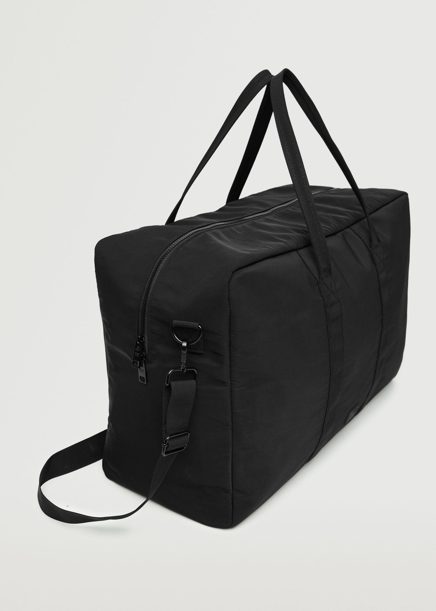 Black Nylon Travel Bag, , large image number 3