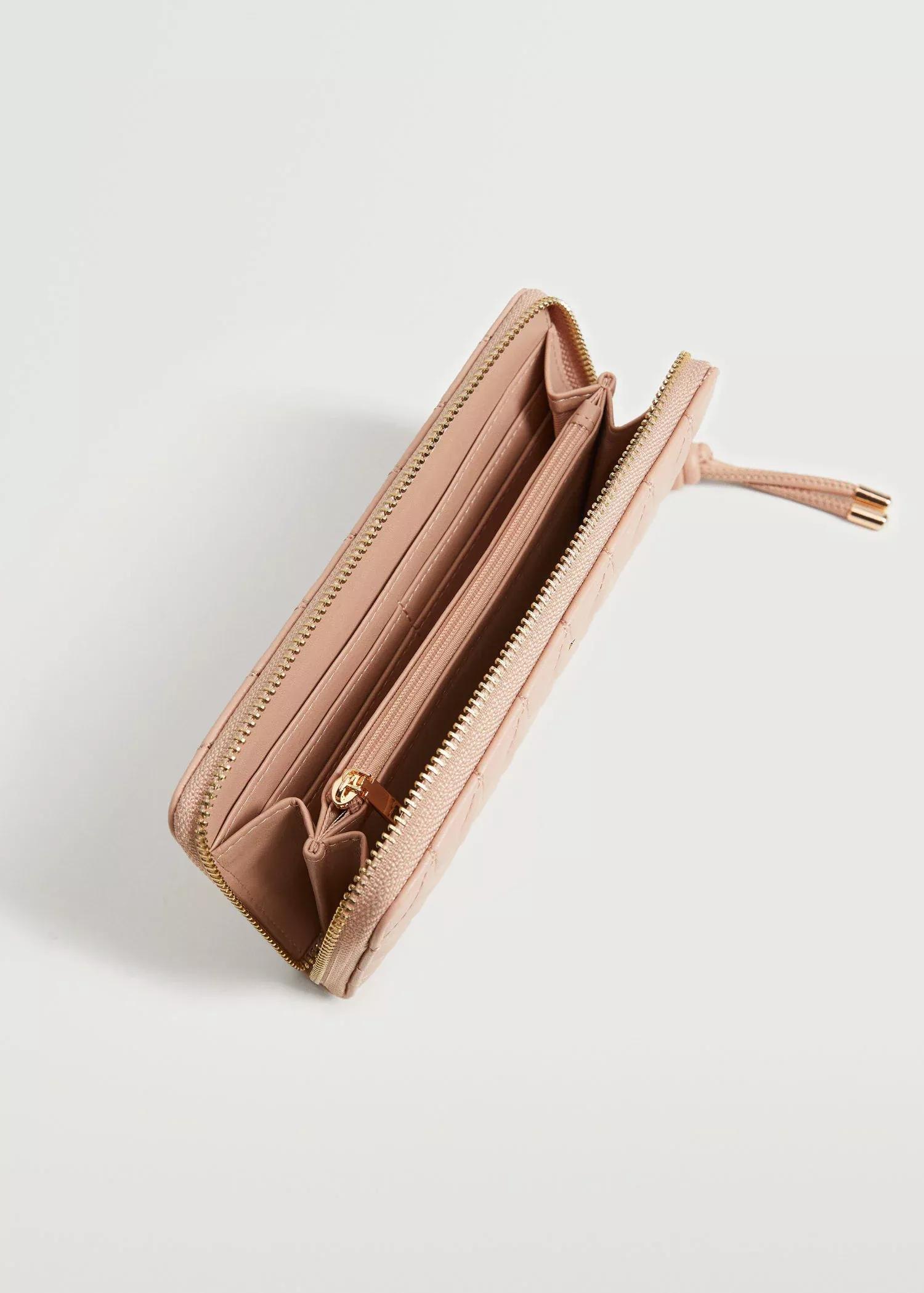 Pastel Pink Padded Logo Wallet, , large image number 1
