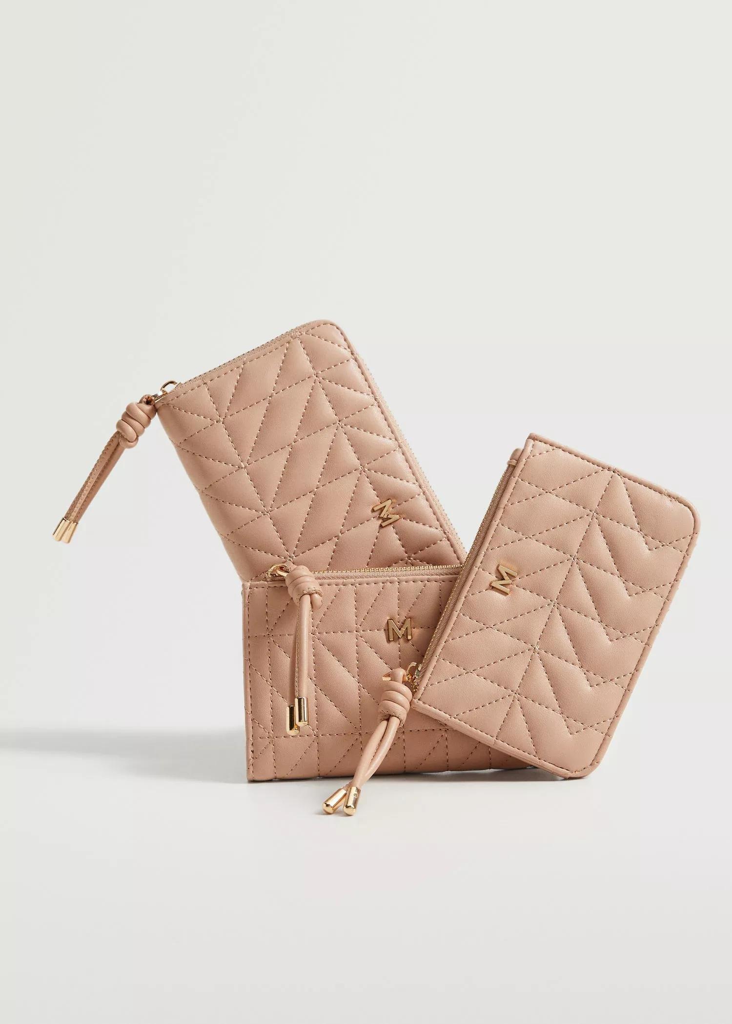 Pastel Pink Padded Logo Wallet, , large image number 3